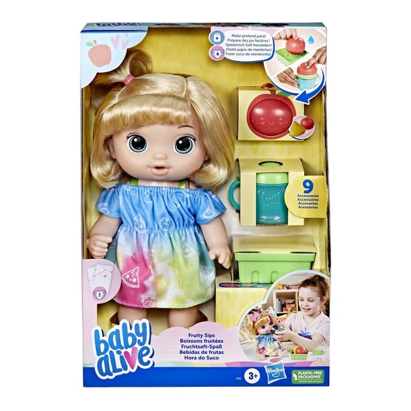 YUMURCAK TOYZ F7356 Baby Alive Bebeğim ile Eğlenceli Yudumlar Sarışın +3 yaş Kız Erkek Çocuk Oyuncak Eğitici Oyunc ürün görseli 1