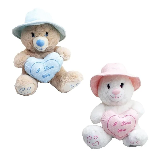 YUMURCAK TOYZ Halley Oyuncak Şapkalı Ayılar 43cm PL62588 Kız Erkek Çocuk Oyuncak Eğitici Oyuncaklar ürün görseli 1