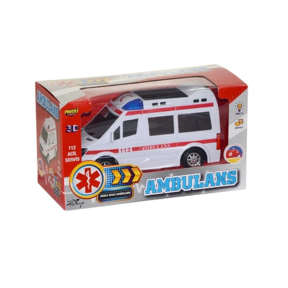 YUMURCAK TOYZ FAB 112 Sesli ve Işıklı Ambulans Kız Erkek Çocuk Oyuncak Eğitici Oyuncaklar ürün görseli 1