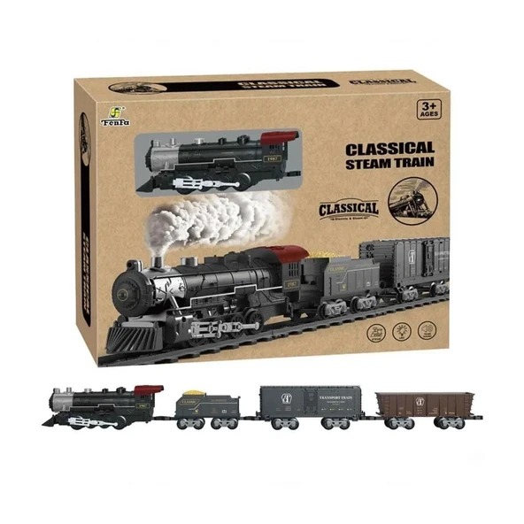 YUMURCAK TOYZ 1613C Big Scale Klasik Tren Seti - BİG SCALE CLASSİCAL STEAM TRAİN SET Kız Erkek Çocuk Oyuncak Eğiti ürün görseli 1