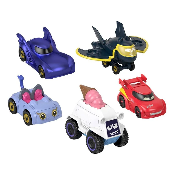 YUMURCAK TOYZ HML20 Fisher-Price Batwheels Çoklu Araç Paketi Kız Erkek Çocuk Oyuncak Eğitici Oyuncaklar ürün görseli 1