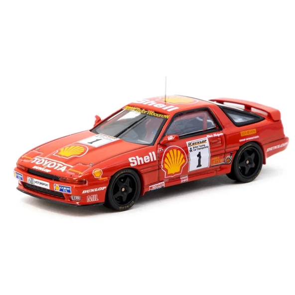 YUMURCAK TOYZ Tarmac Works 1/64 Toyota Supra Turbo (MA70) BTCC 1988 Chris Hodgetts Kız Erkek Çocuk Oyuncak Eğitici ürün görseli 1