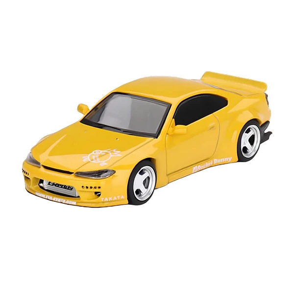YUMURCAK TOYZ Mini GT 1/64 Nissan Silvia (S15) Rocket Bunny Bronze Yellow MGT00643 Kız Erkek Çocuk Oyuncak Eğitici ürün görseli 1