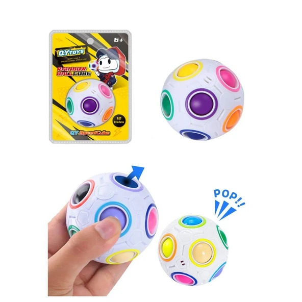 YUMURCAK TOYZ EQY949 QY Rainbow Ball Küp -Başeltoys Kız Erkek Çocuk Oyuncak Eğitici Oyuncaklar ürün görseli 1