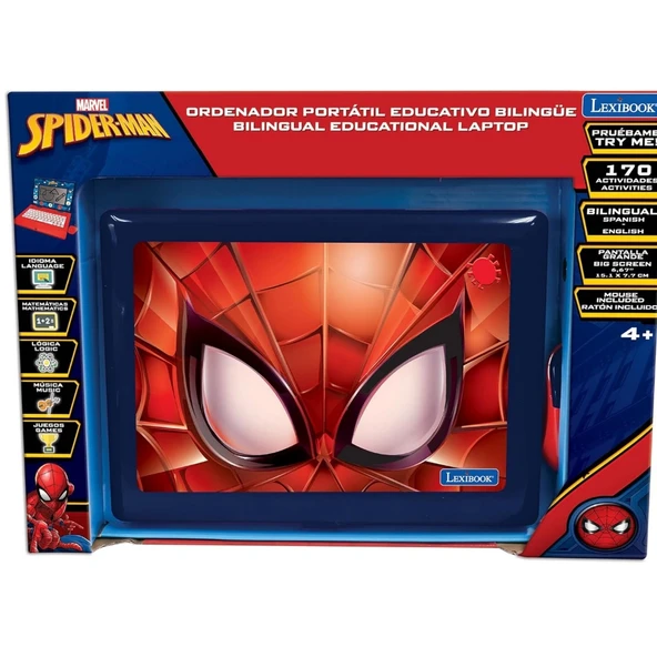 YUMURCAK TOYZ Eğitici Laptop Spider-Man 170 Fonksiyon Kız Erkek Çocuk Oyuncak Eğitici Oyuncaklar ürün görseli 1