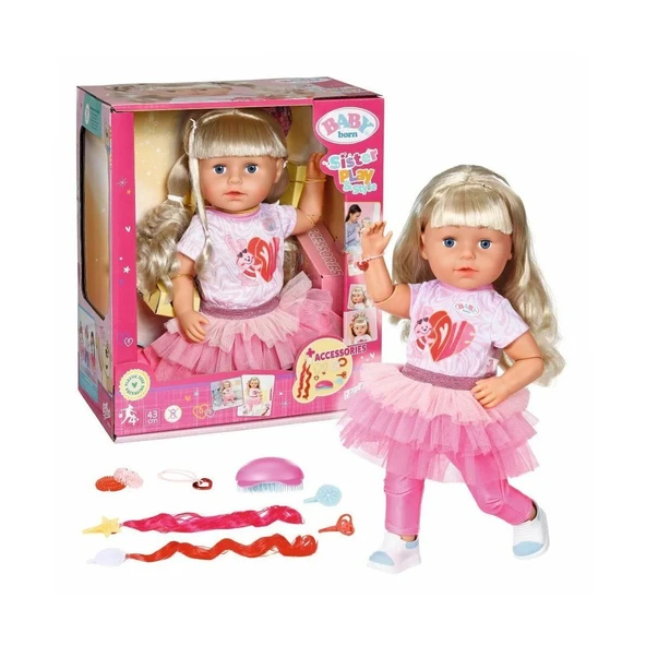 YUMURCAK TOYZ 833018 Baby Born Kız Kardeş Bebeği 43cm Kız Erkek Çocuk Oyuncak Eğitici Oyuncaklar ürün görseli 1