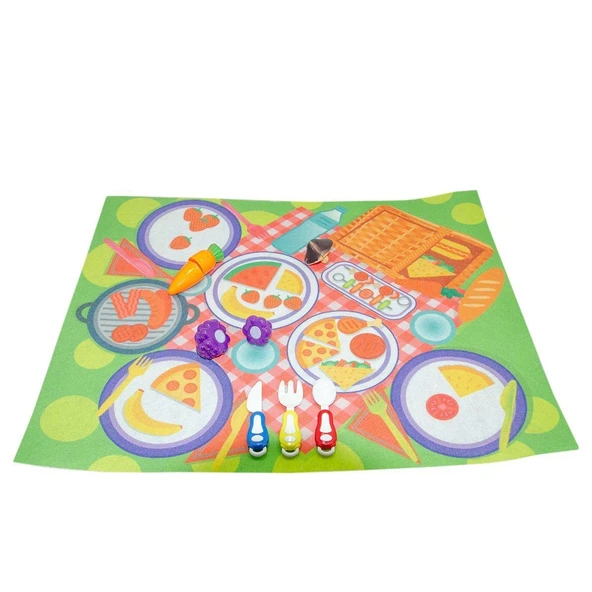 YUMURCAK TOYZ URT003-18 Yemek Dünyası Oyun Halısı -Birlik Kız Erkek Çocuk Oyuncak Eğitici Oyuncaklar ürün görseli 1