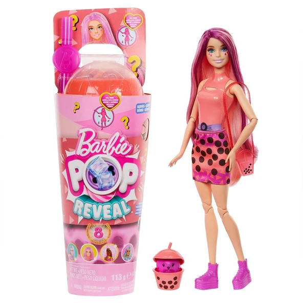 YUMURCAK TOYZ HTJ22 Barbie POP Reveal Bubble Tea Serisi Mangolu Mochi Kokulu Kız Erkek Çocuk Oyuncak Eğitici Oyunc ürün görseli 1