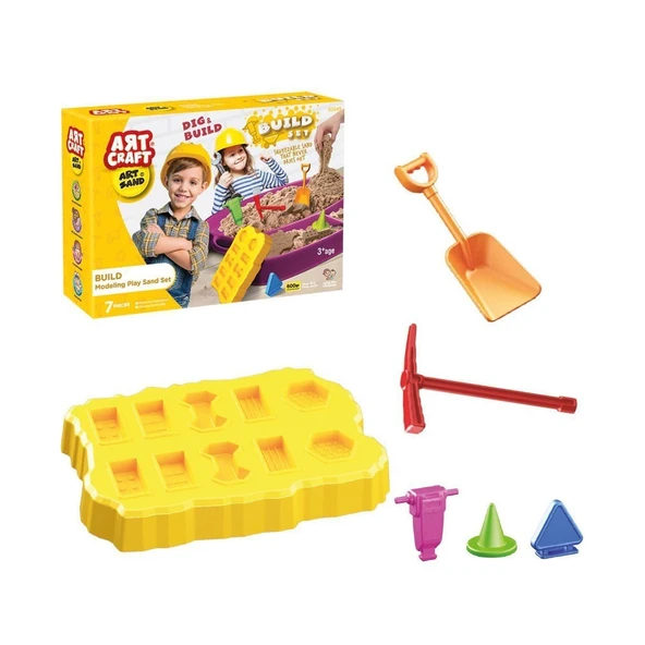 YUMURCAK TOYZ 03949 Artsand İnşaat Kum Seti 600 gr Kız Erkek Çocuk Oyuncak Eğitici Oyuncaklar ürün görseli 1
