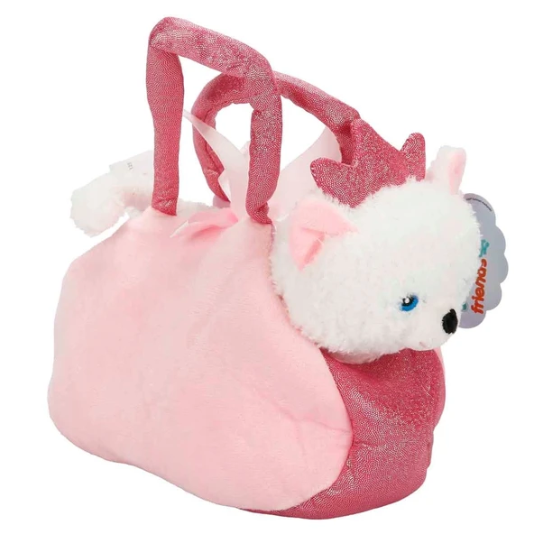 YUMURCAK TOYZ Peluş Kedi Köpek Taşıma Çantalı 20cm Kız Erkek Çocuk Oyuncak Eğitici Oyuncaklar ürün görseli 1