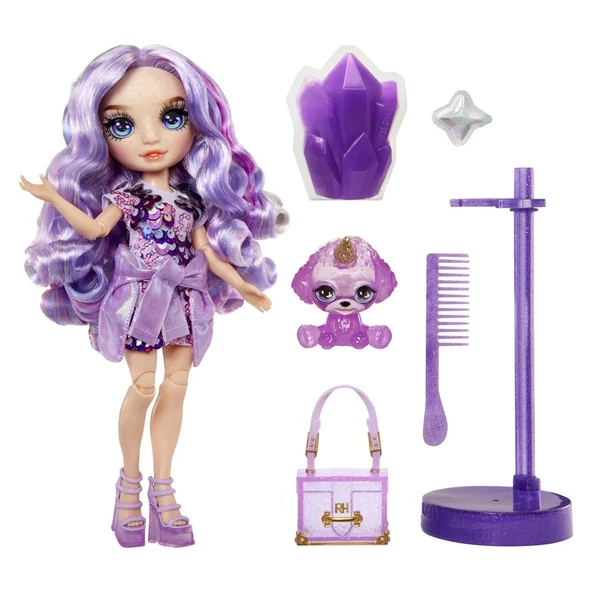 YUMURCAK TOYZ Rainbow High Violet Parlak Slime ve Evcil Hayvan Serisi Bebeği Kız Erkek Çocuk Oyuncak Eğitici Oyunc ürün görseli 1