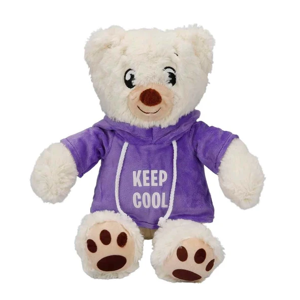 YUMURCAK TOYZ Kapşonlu Peluş Ayı 30cm. Kız Erkek Çocuk Oyuncak Eğitici Oyuncaklar ürün görseli 1
