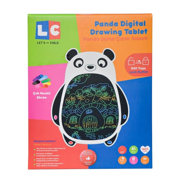 YUMURCAK TOYZ 30946 Let's be Child - 8,5'' Panda Dijital Çizim Tableti Kız Erkek Çocuk Oyuncak Eğitici Oyuncaklar ürün görseli 1