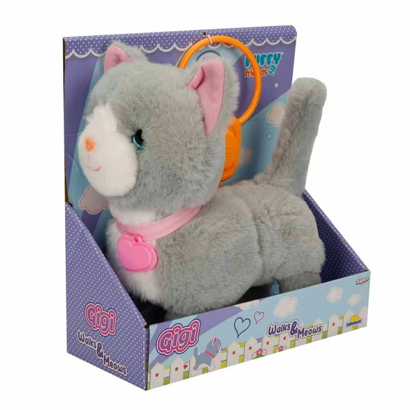 YUMURCAK TOYZ 03375 Sevimli Kedi Gigi Sesli ve Hareketli Kız Erkek Çocuk Oyuncak Eğitici Oyuncaklar ürün görseli 1