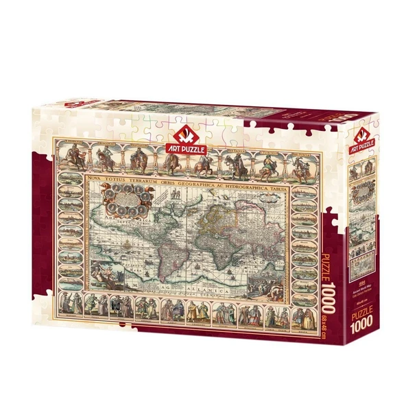 YUMURCAK TOYZ 4584 Eski Dünya Haritası 1000 Parça Puzzle -Art Puzzle Kız Erkek Çocuk Oyuncak Eğitici Oyuncaklar ürün görseli 1
