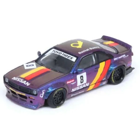 YUMURCAK TOYZ Inno 1/64 Nissan Silvia S14 Boss ROCKET BUNNY Purple Kız Erkek Çocuk Oyuncak Eğitici Oyuncaklar ürün görseli 1