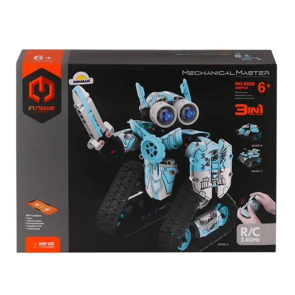 YUMURCAK TOYZ 8028 IMM Mekanik Master Kumandalı Robot Araba Blokları 3IN1 398 Parça Kız Erkek Çocuk Oyuncak Eğitic ürün görseli 1