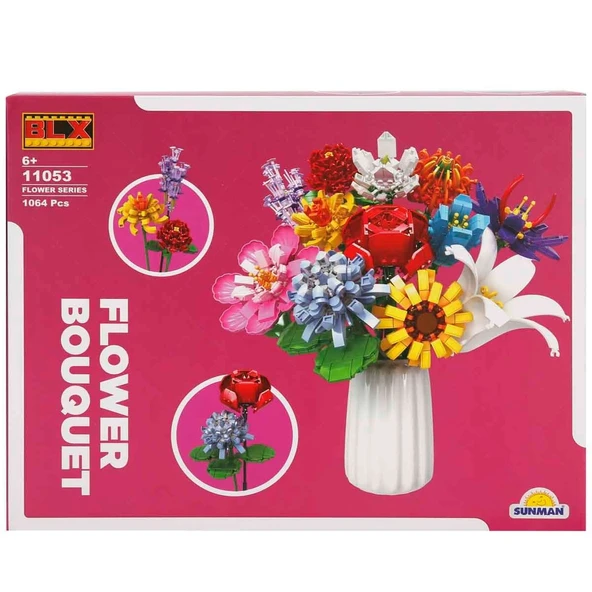 YUMURCAK TOYZ BLX Renkli Çiçek Buketi 11053 Kız Erkek Çocuk Oyuncak Eğitici Oyuncaklar ürün görseli 1
