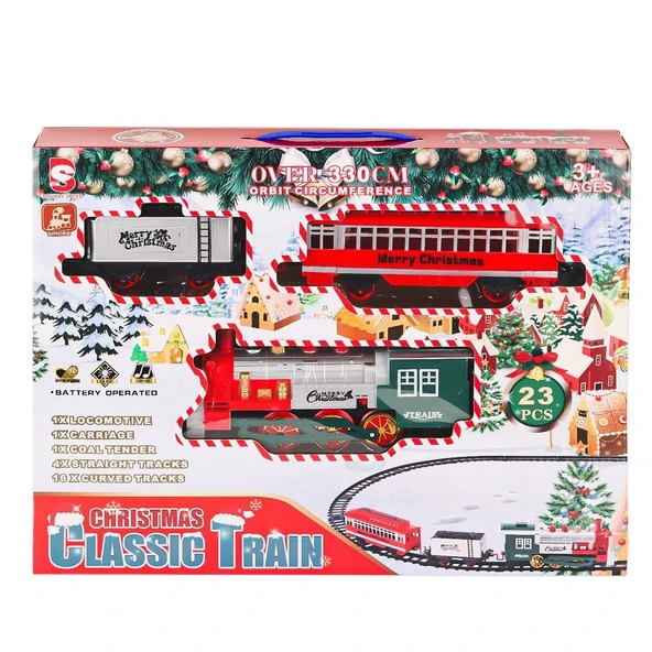 YUMURCAK TOYZ 8513A Işıklı Dumanlı Yılbaşı Tren Seti Kız Erkek Çocuk Oyuncak Eğitici Oyuncaklar ürün görseli 1