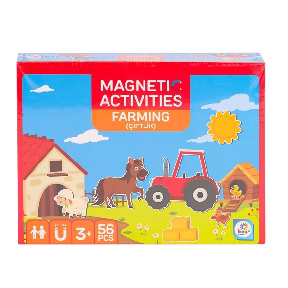 YUMURCAK TOYZ LC7984 Manyetik Aktivite Çiftlik -Laçokids Kız Erkek Çocuk Oyuncak Eğitici Oyuncaklar ürün görseli 1