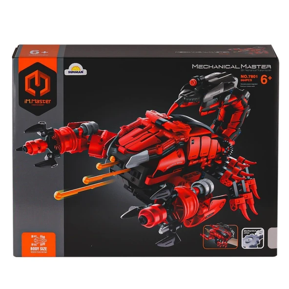 YUMURCAK TOYZ 7801 IMM Master Blokları Akrep El Silahı Kırmızı 664 Parça Kız Erkek Çocuk Oyuncak Eğitici Oyuncakla ürün görseli 1