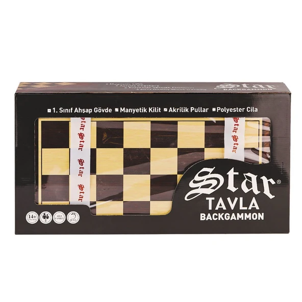 YUMURCAK TOYZ 1021798 Star Antik Ceviz Tavla Takımı Kız Erkek Çocuk Oyuncak Eğitici Oyuncaklar ürün görseli 1