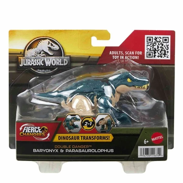 YUMURCAK TOYZ HLP05 Jurassic World Değişim Serisi - Çifte Tehlike Dinozor Figürleri Kız Erkek Çocuk Oyuncak Eğitic ürün görseli 1