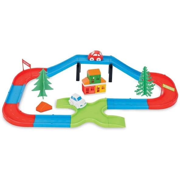 YUMURCAK TOYZ 07 683 Köprülü Yol Seti -Pilsan Oyuncak Kız Erkek Çocuk Oyuncak Eğitici Oyuncaklar ürün görseli 1