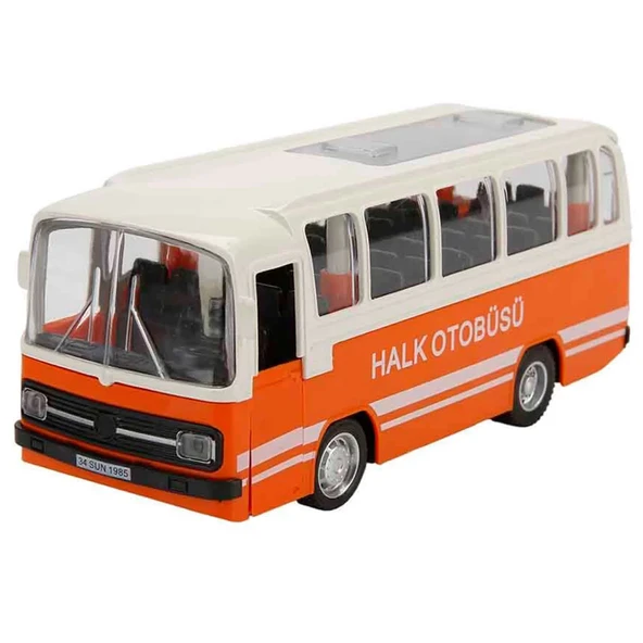 YUMURCAK TOYZ Maxx Wheels Sesli ve Işıklı Nostaljik Halk Otobüsü 15cm S00003097 - 1adet fiyatıdır Kız Erkek Çocuk ürün görseli 1