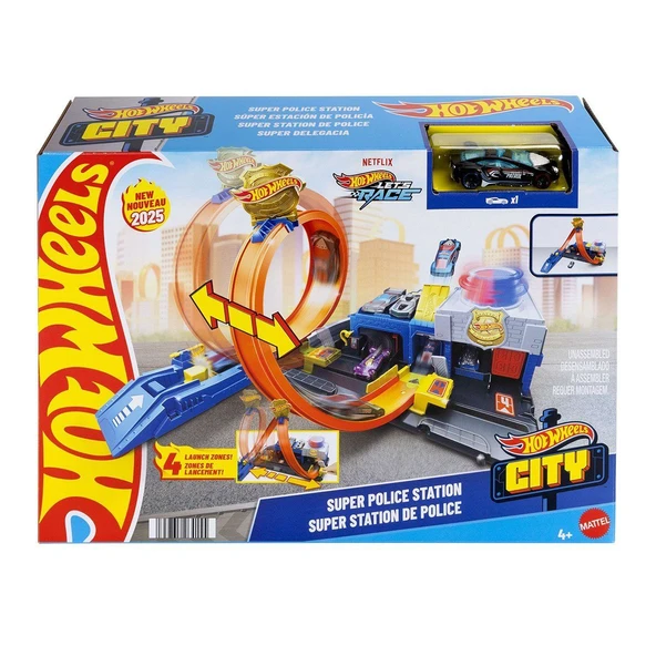 YUMURCAK TOYZ JBM71 Hot Wheels Polis İstasyonu Oyun Seti Kız Erkek Çocuk Oyuncak Eğitici Oyuncaklar ürün görseli 1