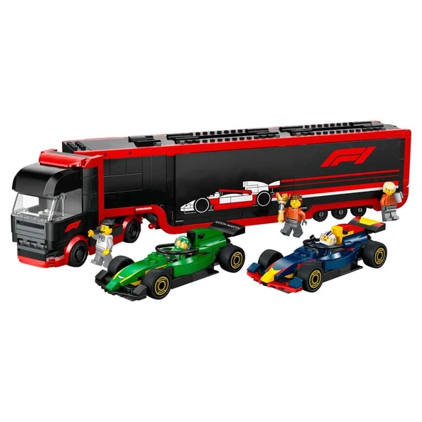 YUMURCAK TOYZ LEGO City RB20 ve AMR24 F1 Arabalı F1 Kamyonu 60445 Kız Erkek Çocuk Oyuncak Eğitici Oyuncaklar ürün görseli 1