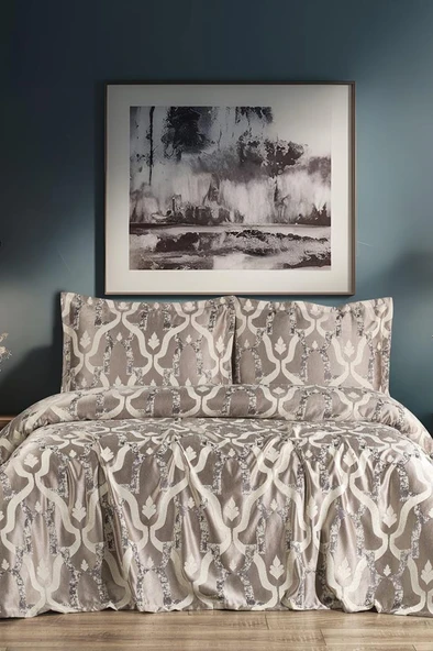 Kybele 3 Parça Çift Kişilik Pike Takımı 230x250 Krem ürün görseli 1