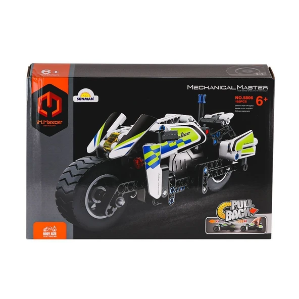 YUMURCAK TOYZ 5806 SUN-IMM-POLİS MOTOSİKLETLİ BYZ PB 193PRÇ Kız Erkek Çocuk Oyuncak Eğitici Oyuncaklar ürün görseli 1