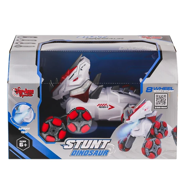 YUMURCAK TOYZ SYR-666-821 Kumandalı Şarjlı Buharlı 8 Teker Dinazor Araba -Vardem Oyuncak Kız Erkek Çocuk Oyuncak E ürün görseli 1