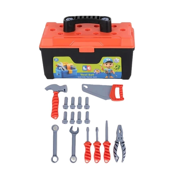 YUMURCAK TOYZ Let's Be Child Çantalı Tamir Seti Turuncu Kız Erkek Çocuk Oyuncak Eğitici Oyuncaklar ürün görseli 1