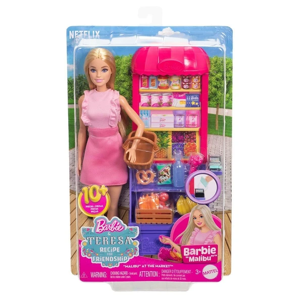 YUMURCAK TOYZ JCT05 Malibu Market Barbie ve Oyun Seti Barbie and Teresa Recipe for Friendship Kız Erkek Çocuk Oyun ürün görseli 1
