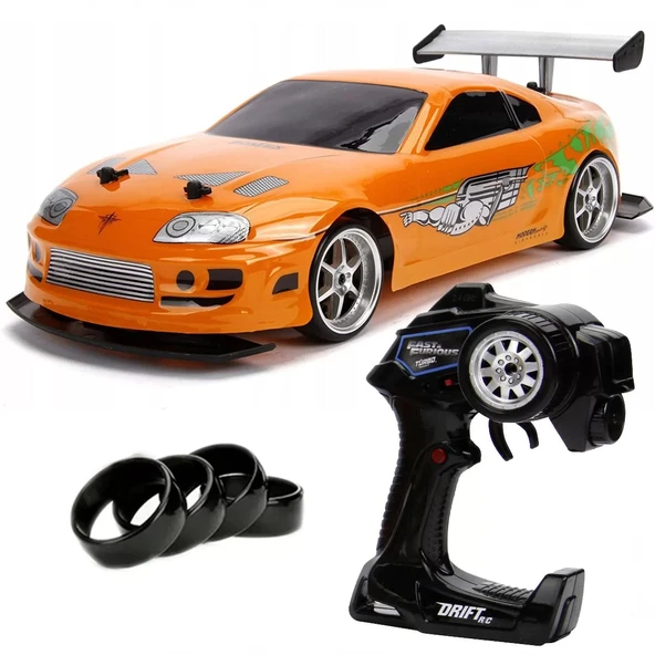 YUMURCAK TOYZ 1:10 Fast & Furious 1995 Kumandalı Brian's Toyota Supra Drift Turbo Araba Kız Erkek Çocuk Oyuncak Eğ ürün görseli 1