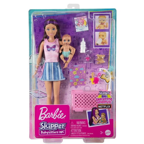 YUMURCAK TOYZ HJY33 Mavi Saçlı Skipper Bebek Bakıcısı ve Oyun Seti Kız Erkek Çocuk Oyuncak Eğitici Oyuncaklar ürün görseli 1