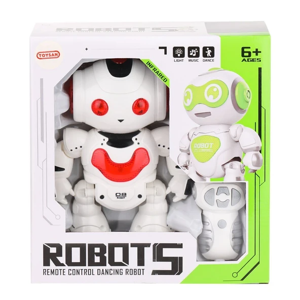 YUMURCAK TOYZ J608-1 Kumandalı Dans Eden Robot -Toysan Oyuncak Kız Erkek Çocuk Oyuncak Eğitici Oyuncaklar ürün görseli 1