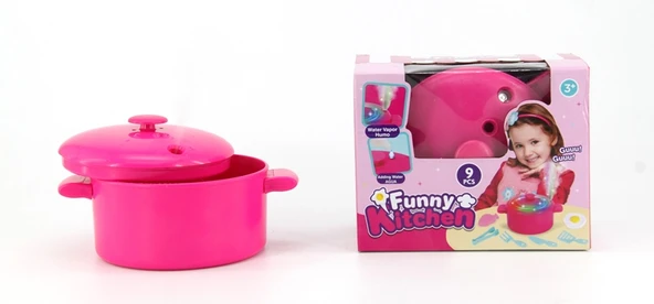 YUMURCAK TOYZ 018-73 BUHARLI TENCERE MUTFAK SETİ -BRL Kız Erkek Çocuk Oyuncak Eğitici Oyuncaklar ürün görseli 1