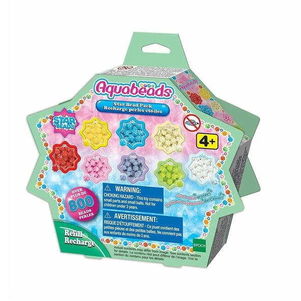 YUMURCAK TOYZ 31603 AquaBeads Star Bead Yedek Boncuk Paketi / Epoch / +4 yaş Kız Erkek Çocuk Oyuncak Eğitici Oyunc ürün görseli 1