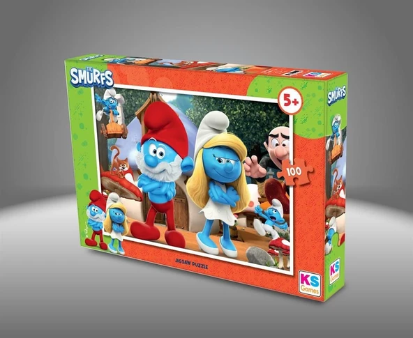 YUMURCAK TOYZ SMR 714 SMURF ŞİRİNLER 100 PRÇ PUZZLE -KS Kız Erkek Çocuk Oyuncak Eğitici Oyuncaklar ürün görseli 1