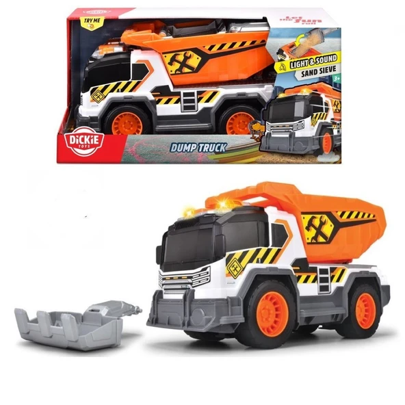 YUMURCAK TOYZ 20330625 Sesli ve Işıklı Kum Elekli Kamyon -Dickie Kız Erkek Çocuk Oyuncak Eğitici Oyuncaklar ürün görseli 1
