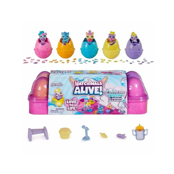 YUMURCAK TOYZ 6071092 Hatchimals Alive 6lı Mini Sürpriz Kız Erkek Çocuk Oyuncak Eğitici Oyuncaklar ürün görseli 1