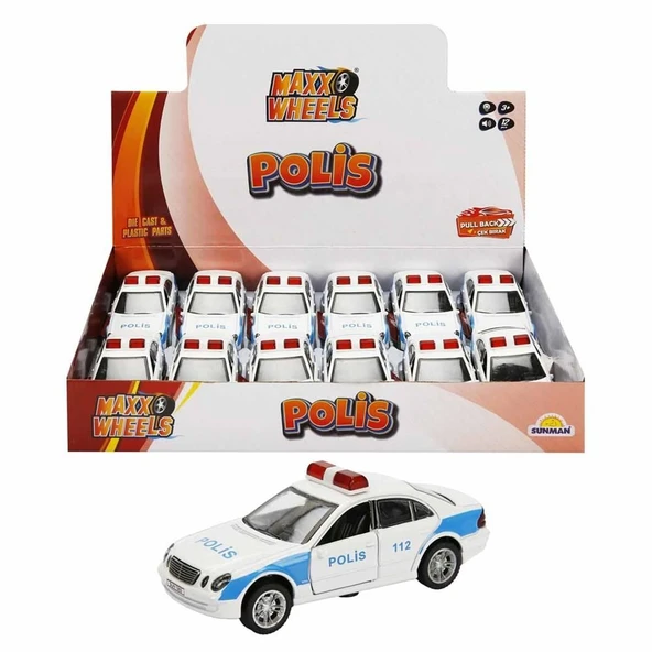 YUMURCAK TOYZ S01003427 MXX DC 1/32 ARABA POLİS SES/IŞIK -SUN Kız Erkek Çocuk Oyuncak Eğitici Oyuncaklar ürün görseli 1