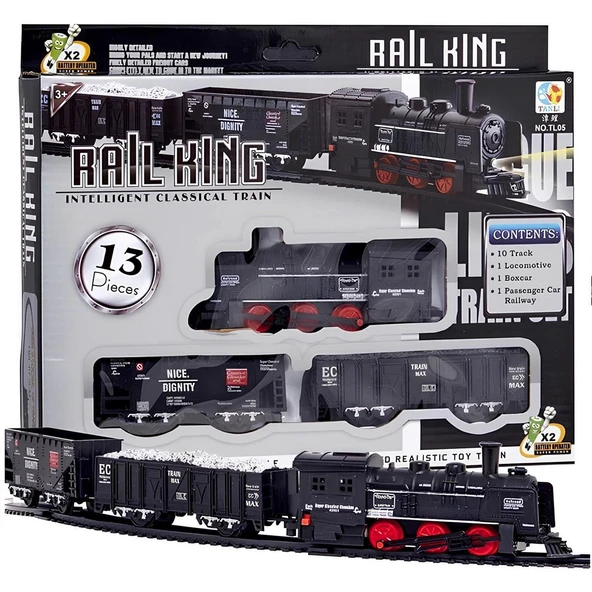 YUMURCAK TOYZ Pilli Tren Seti 13 Parça - A8265-TL05 Kız Erkek Çocuk Oyuncak Eğitici Oyuncaklar ürün görseli 1