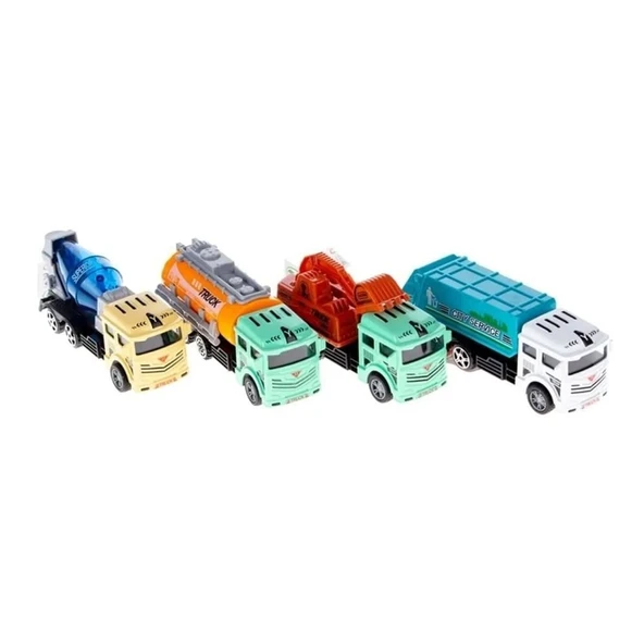 YUMURCAK TOYZ Sürtmeli Metal Sesli Işıklı Kamyonlar Kız Erkek Çocuk Oyuncak Eğitici Oyuncaklar ürün görseli 1