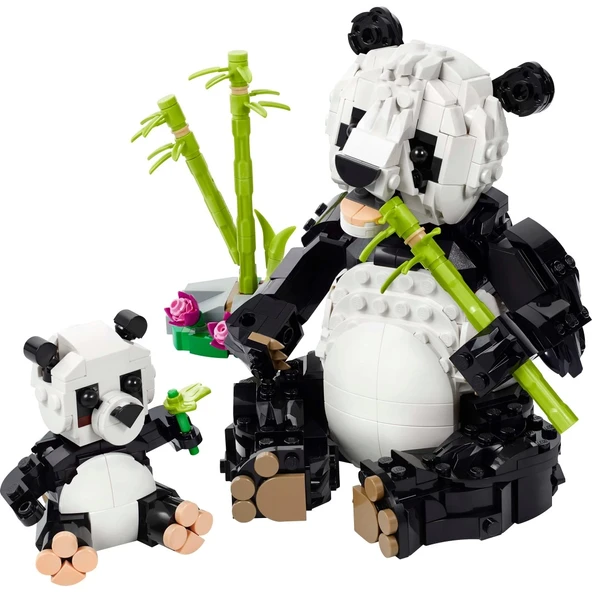 YUMURCAK TOYZ LEGO Creator 3'ü 1 Arada Vahşi Hayvanlar: Panda Ailesi Oyun Seti 31165 Kız Erkek Çocuk Oyuncak Eğiti ürün görseli 1