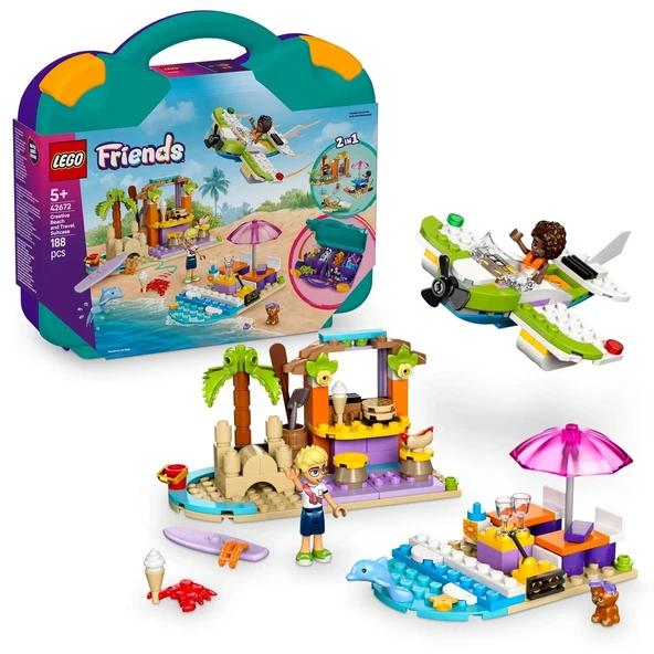 YUMURCAK TOYZ LEGO Friends Yaratıcı Plaj ve Seyahat Bavulu 42672 Kız Erkek Çocuk Oyuncak Eğitici Oyuncaklar ürün görseli 1