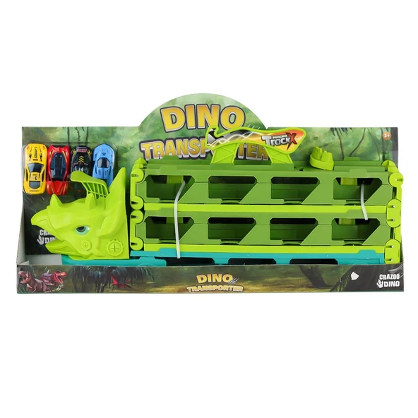 YUMURCAK TOYZ 4529 Dino Transporter Yarış Pisti + 4 Araç -Sunman Kız Erkek Çocuk Oyuncak Eğitici Oyuncaklar ürün görseli 1